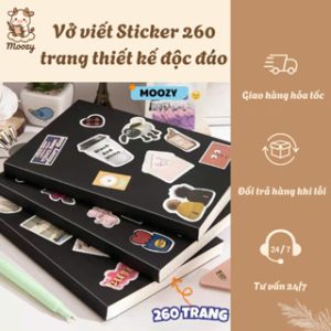 Vở viết Sticker 260 trang thiết kế độc đáo - MOOZY